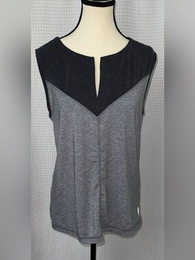 Indygena Sleeveless High Low Top Size Medium - Gray Black